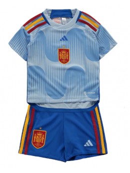 Spanien Replika Borta Kläder Barn VM 2022 Kortärmad (+ byxor)